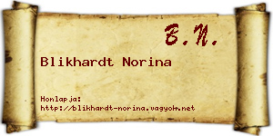 Blikhardt Norina névjegykártya